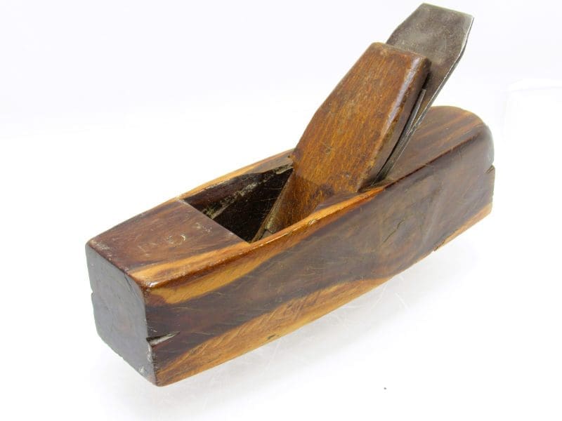 Great Lignum Vitae Coffin Shaped Plane 8 5/8" Long Sandusky Tool 1 3/4" Wide Iron